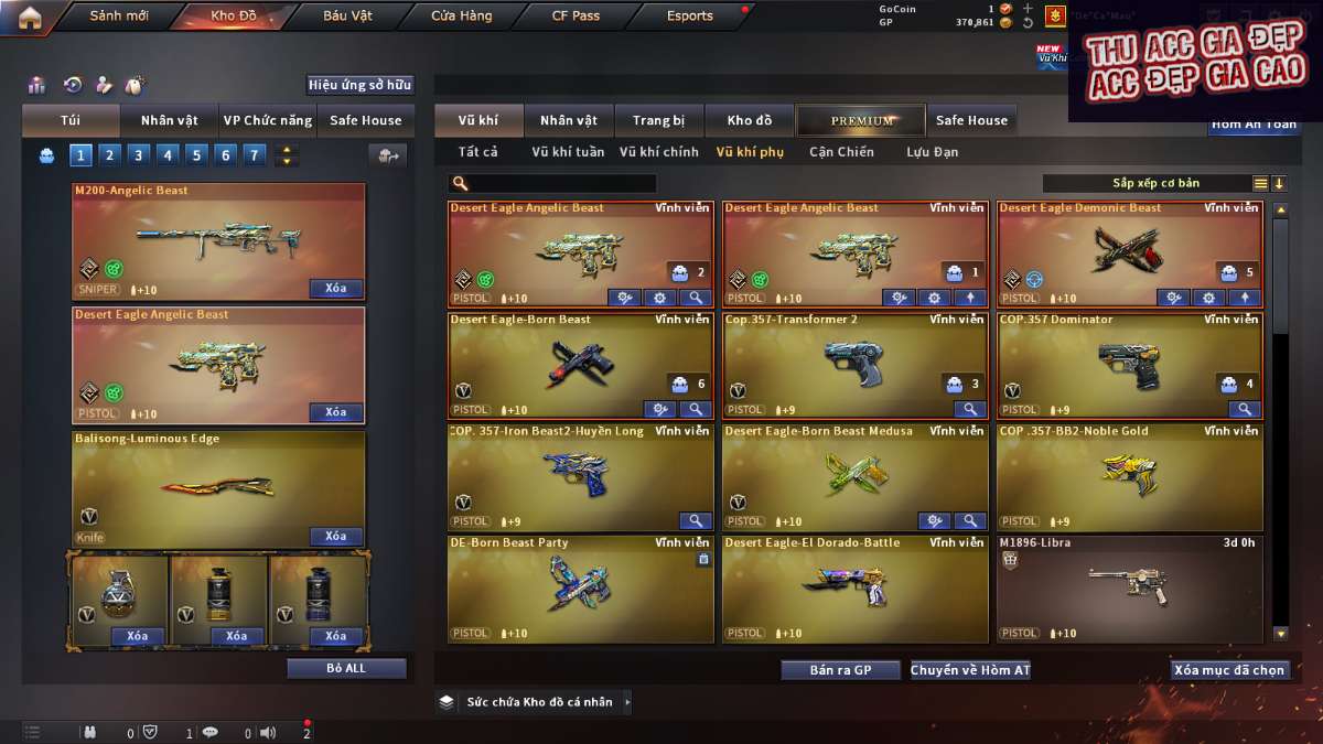 shop acc cf uy tin gia re